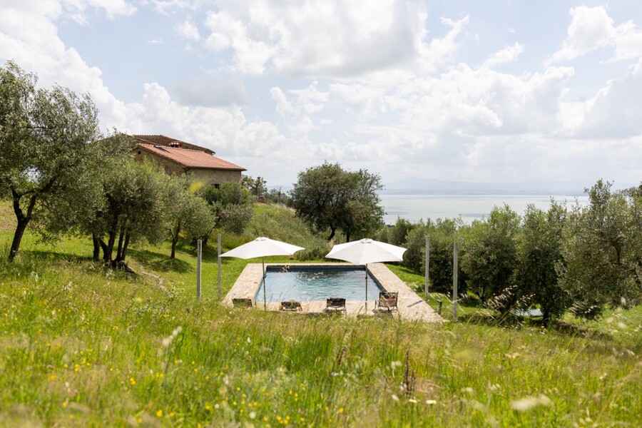 Ferienhaus mit privatem Pool in Umbrien oberhalb des Trasimeno See